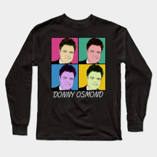 Donny Osmond 80s Pop Art Style Long Sleeve T-Shirt